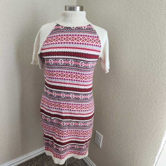 Tommy Hilfiger Dresses & Skirts - Tommy Hilfiger Sweater Dress Tunic‎ Multi Color Turtleneck Casual Size M